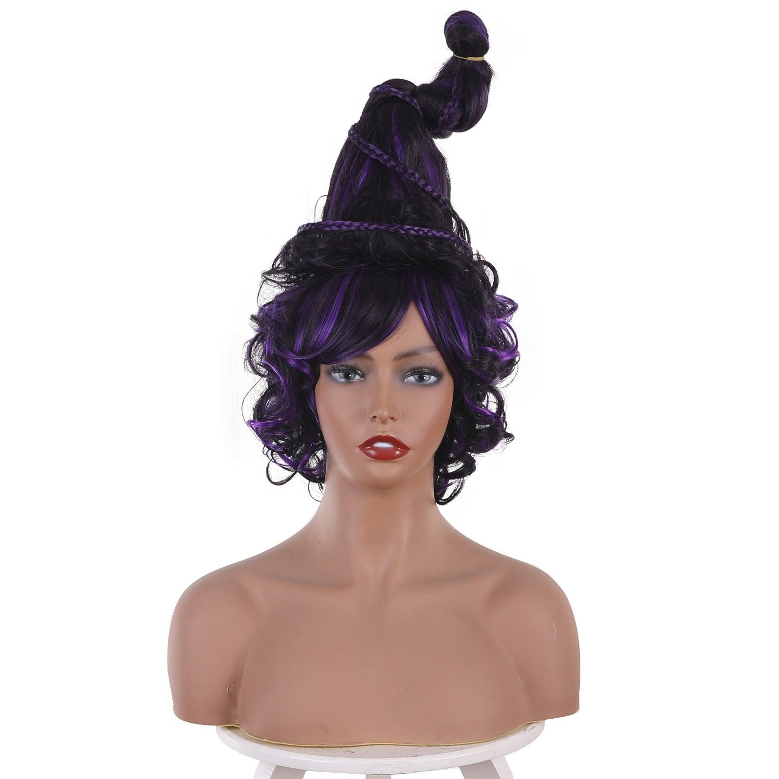 Hocus Pocus 2 Mary Sanderson Purple Short Movie Cosplay Wig Special Wig 405U - coscrew