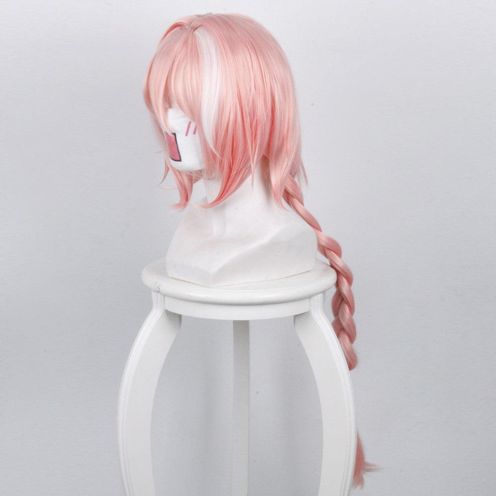 coscrew Fate/Apocrypha Astolpho Pink And White Ombre Braid Anime Cosplay Wigs 235L - coscrew