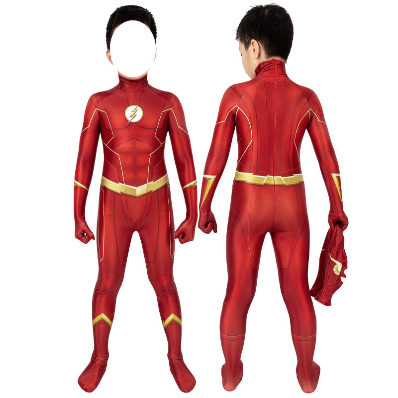 the flash season 6 barry allen kids jumpsuit cosplay costumes