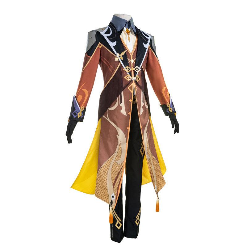 game genshin impact tartaglia zhongli cosplay costumes