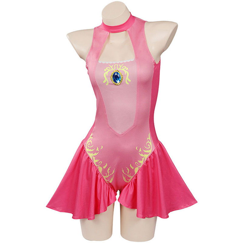 the super mario bros movie 2023 princess peach swimsuit cosplay costumes