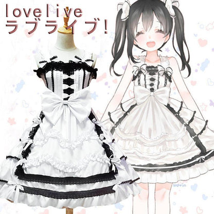 Lovelive Nico Yazawa Maid Outfit Lolita Dress Japanese Anime Game Fancy Cosplay Costume