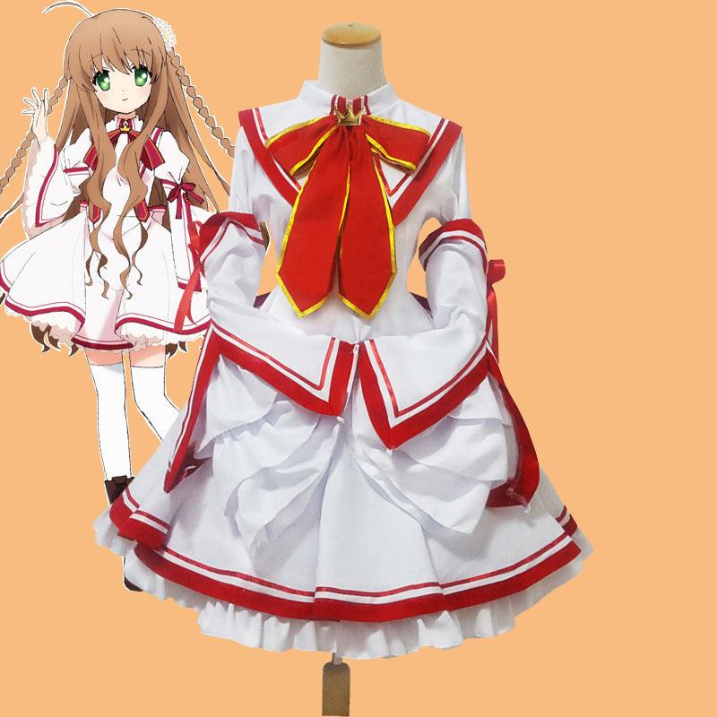 Rewrite Kanbe Kotori School Uniform Senri Akane Maid Outfit Dress Game Cosplay Costume