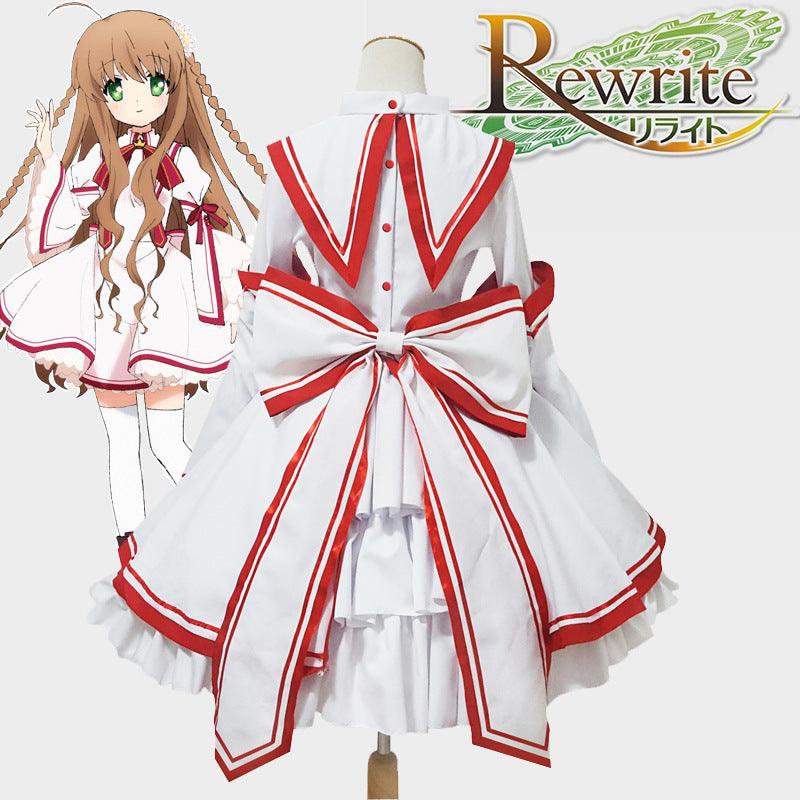 Rewrite Kanbe Kotori School Uniform Senri Akane Maid Outfit Dress Game Cosplay Costume