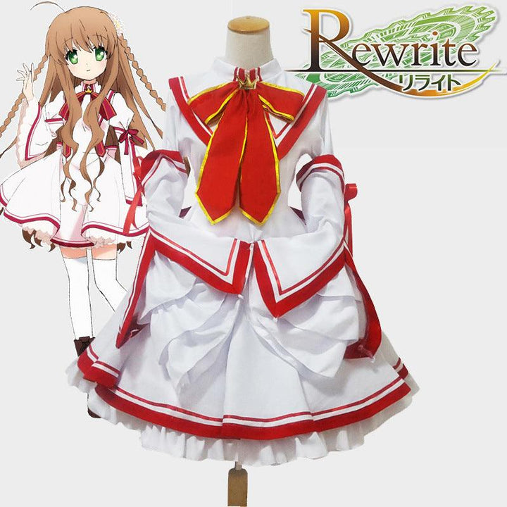 Rewrite Kanbe Kotori School Uniform Senri Akane Maid Outfit Dress Game Cosplay Costume