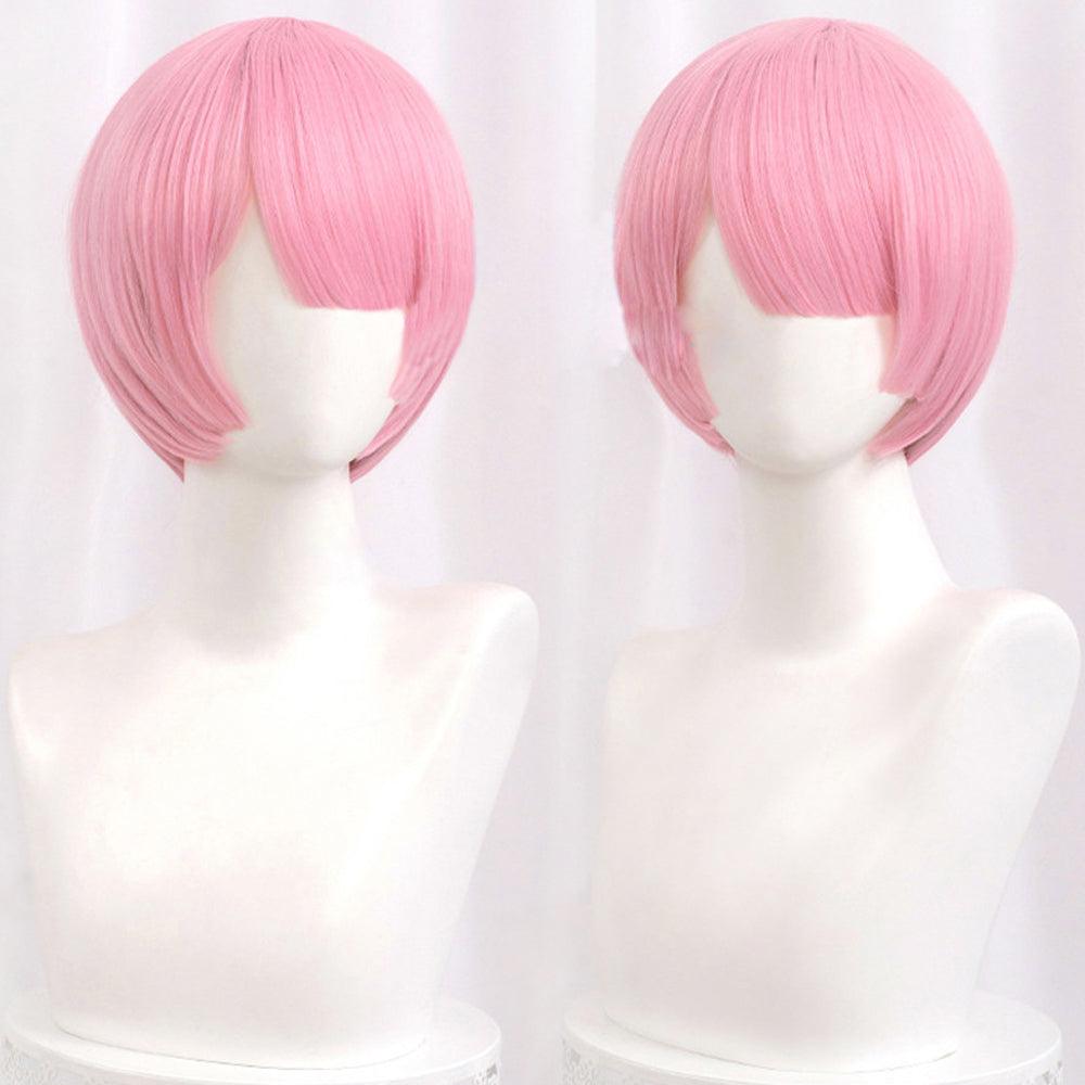 coscrew anime re life in a different world from zero wig ram pink short cosplay wig mm75