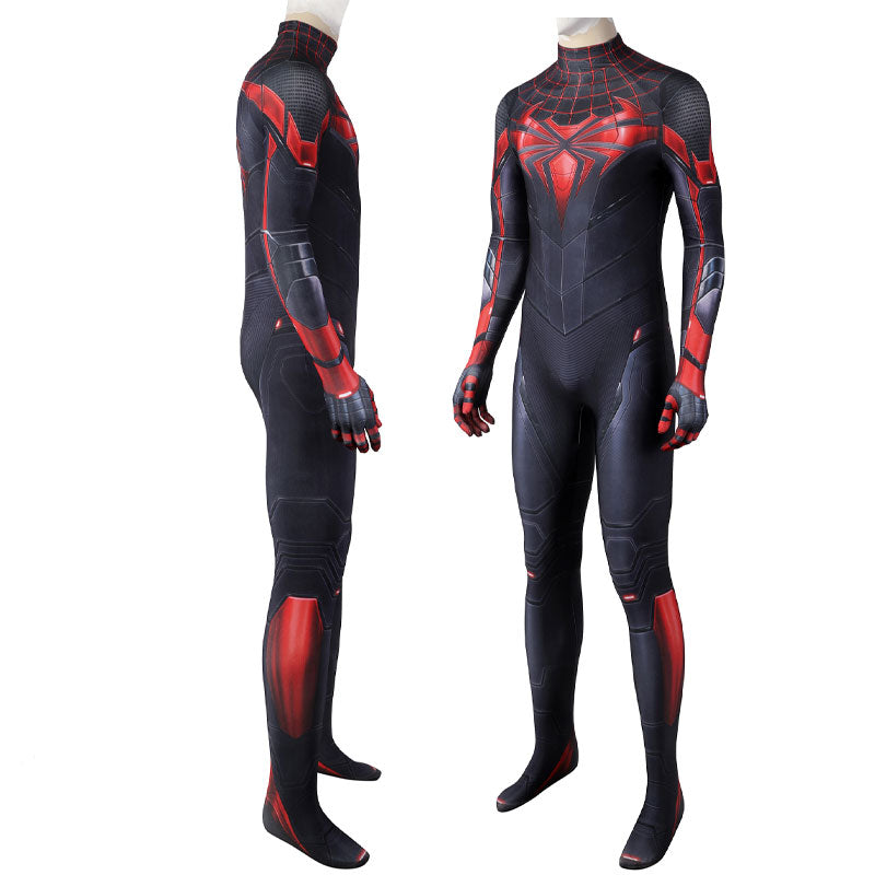 ps5 spider man miles morales advanced tech suit jumpsuit cosplay costumes