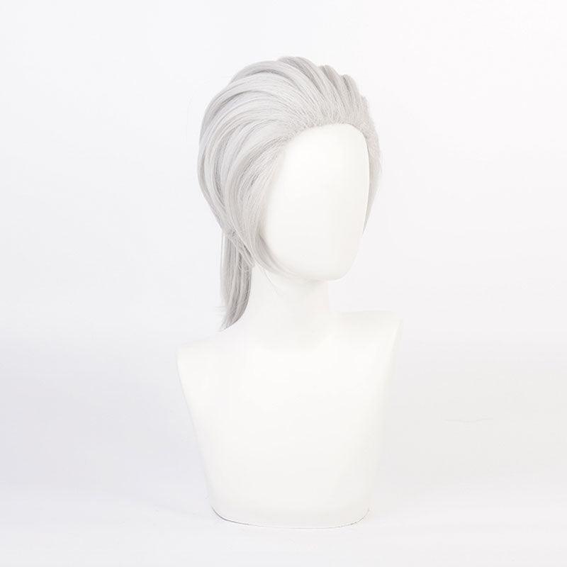 anime demon slayer kimetsu no yaiba uzui tengen silver gray cosplay wigs