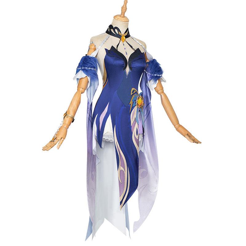 game genshin impact ningguang orchids evening gown cosplay costumes