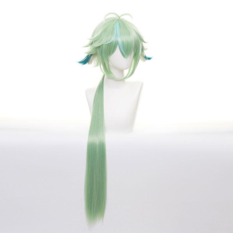 game genshin impact sucrose long fluorescent green cosplay wigs
