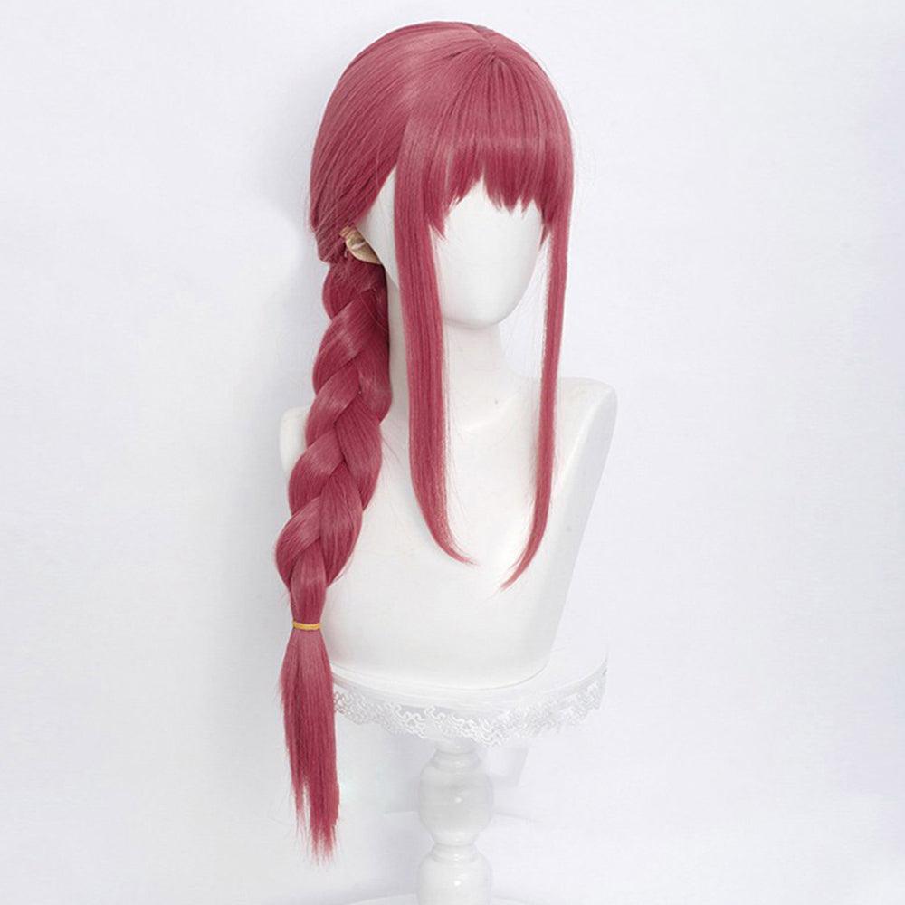 coscrew anime chainsaw man makima red long cosplay wig 509b