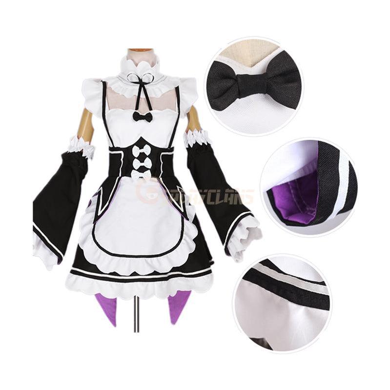 anime re zero starting life in another world rem and ram maid cosplay costume