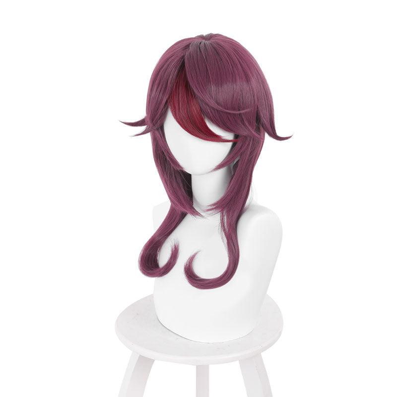 game genshin impact rosaria purple cosplay wigs