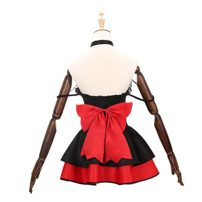 anime date a live kurumi tokisaki black cat maid dress cosplay costume