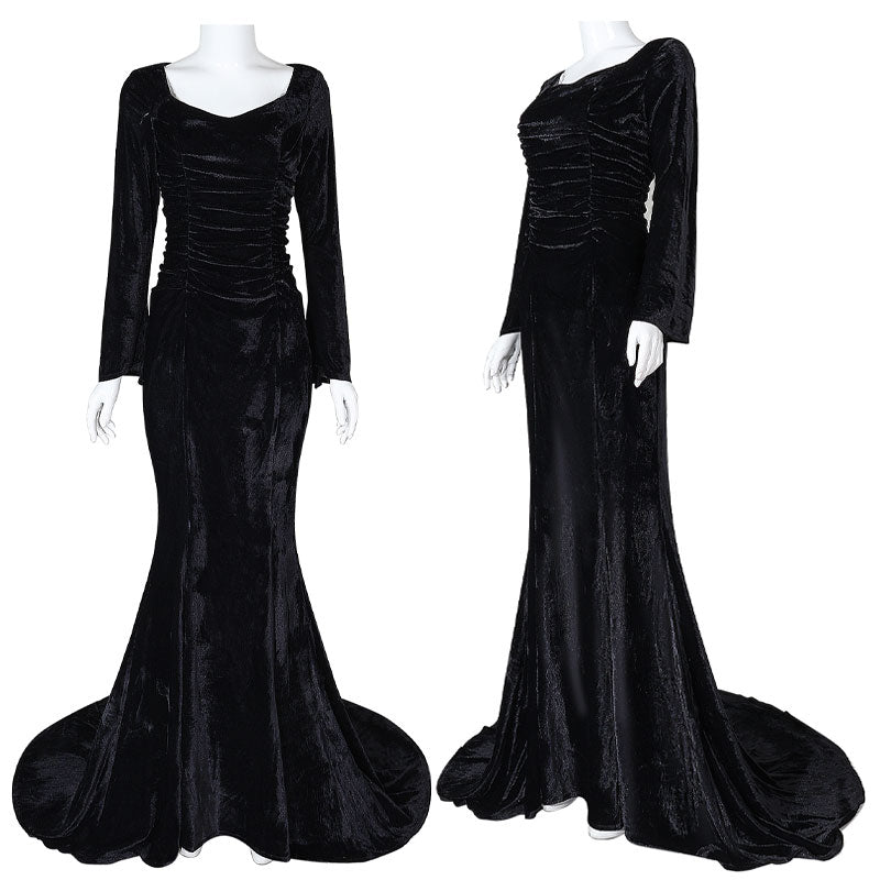 the addams family morticia addams cosplay costumes