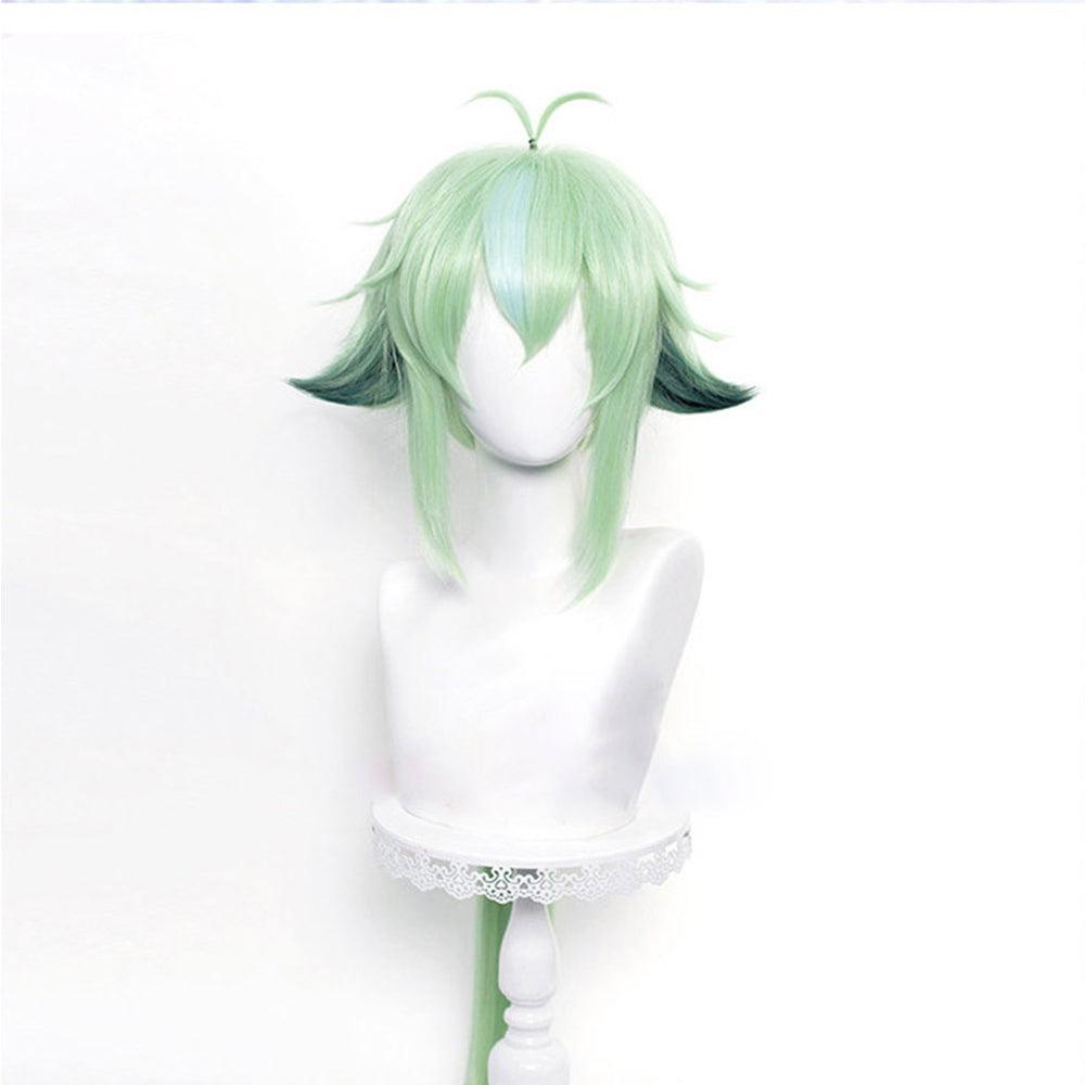 coscrew anime genshin impact sucrose green long cosplay wig mm11