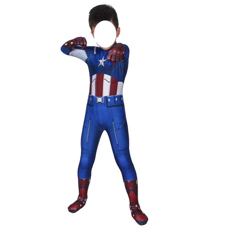 captain america the first avenger captain america kids jumpsuit cosplay costumes