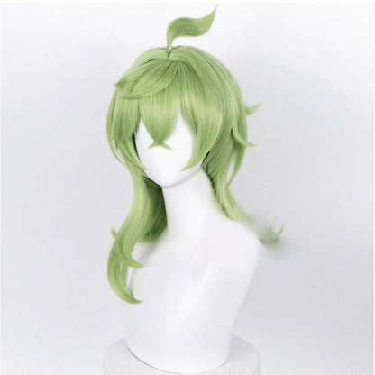 coscrew Anime Genshin Impact Collei Green Medium Cosplay Wig 539G - coscrew