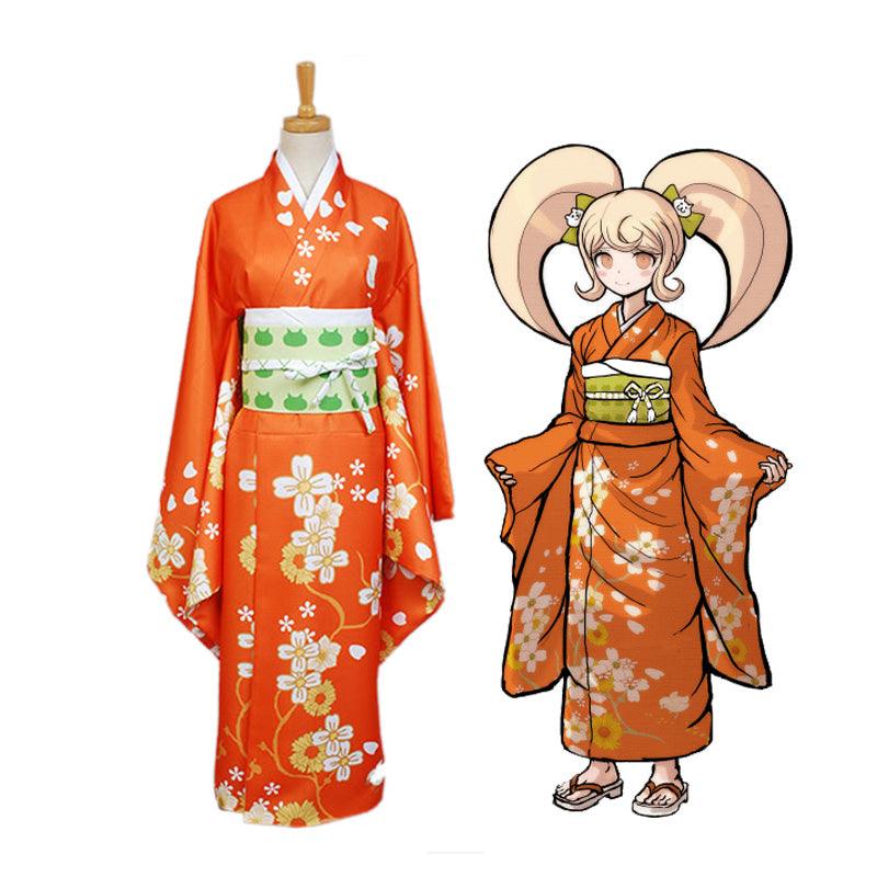 anime danganronpa 2 goodbye despair hiyoko saionji kimono cosplay costumes