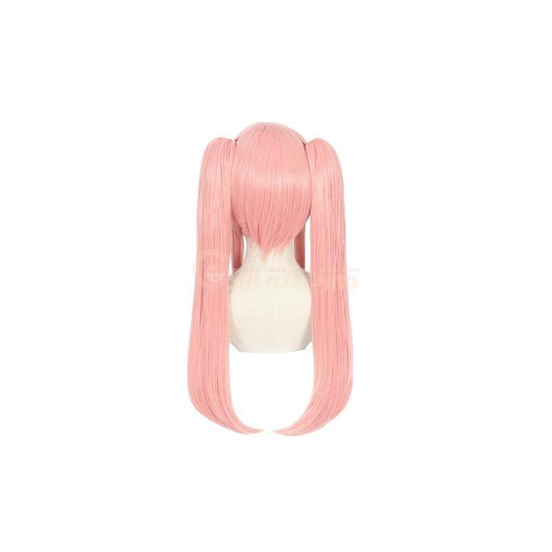 Anime FGO Fate/Grand Order Tamamo no Mae Pink Curly Ponytail Straight Cosplay Wigs