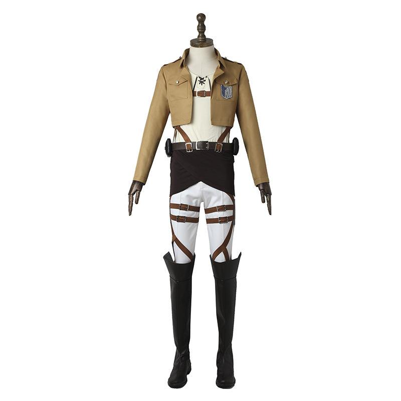 anime attack on titan eren jaeger the wings of freedom survey corps uniform set cosplay costume