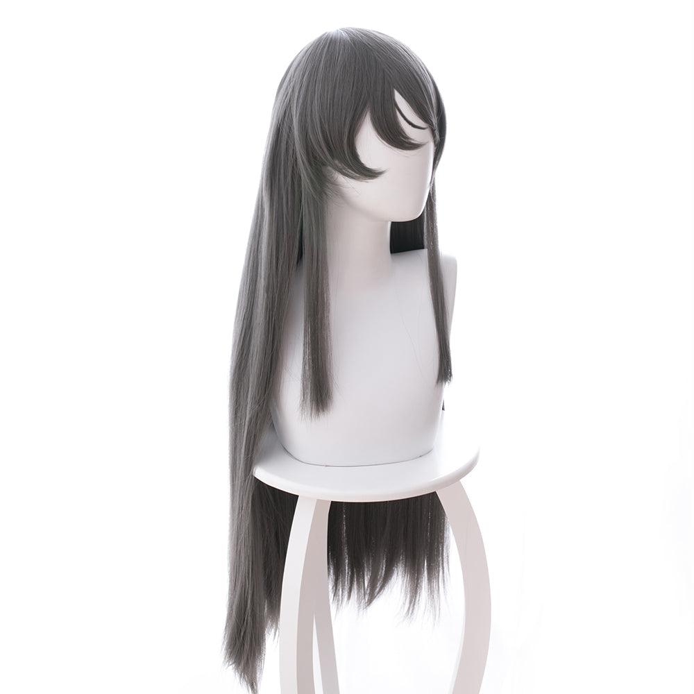 Anime Rascal Does Not Dream of Bunny Girl Senpai Sakurajima Mai Dark Grey Cosplay Wig 477A - coscrew