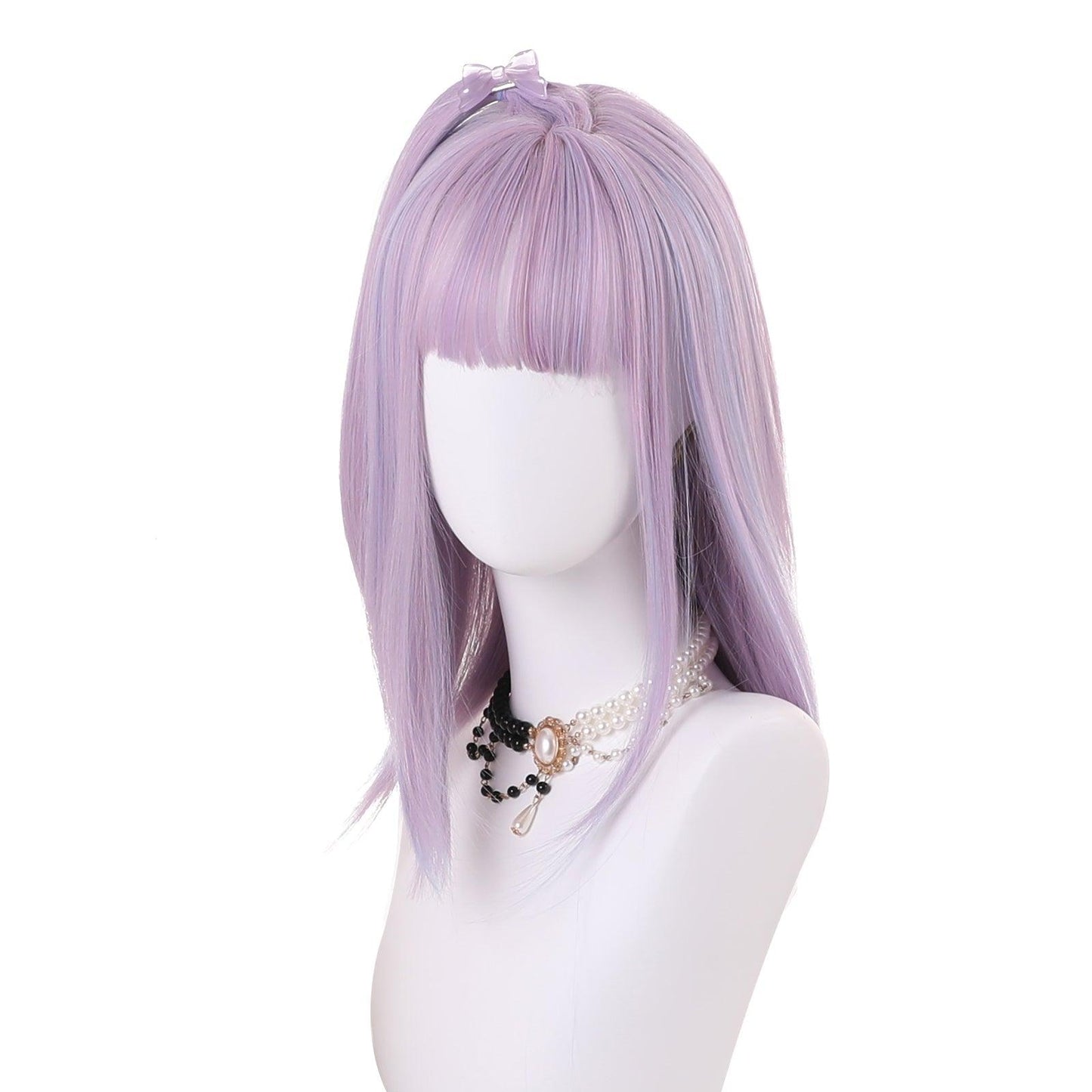 coscrew rainbow candy wigs blue and purple medium lolita wig loli 029