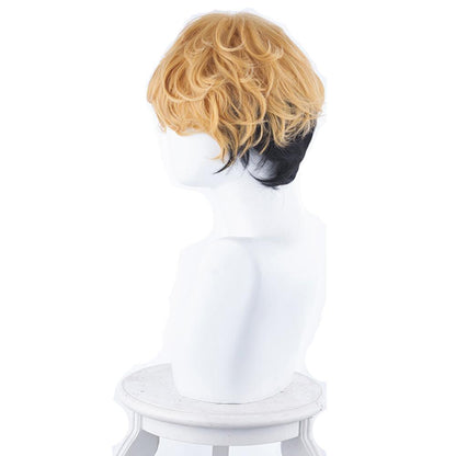 From Today, It's My Turn!! Mitsuhashi Takashi Yellow gradient black Short Cosplay Wig 484C - coscrew