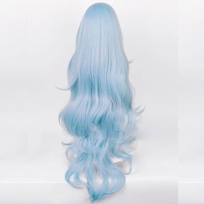 coscrew anime neon genesis evangelion ayanami rei blue long curly cosplay wig mm26
