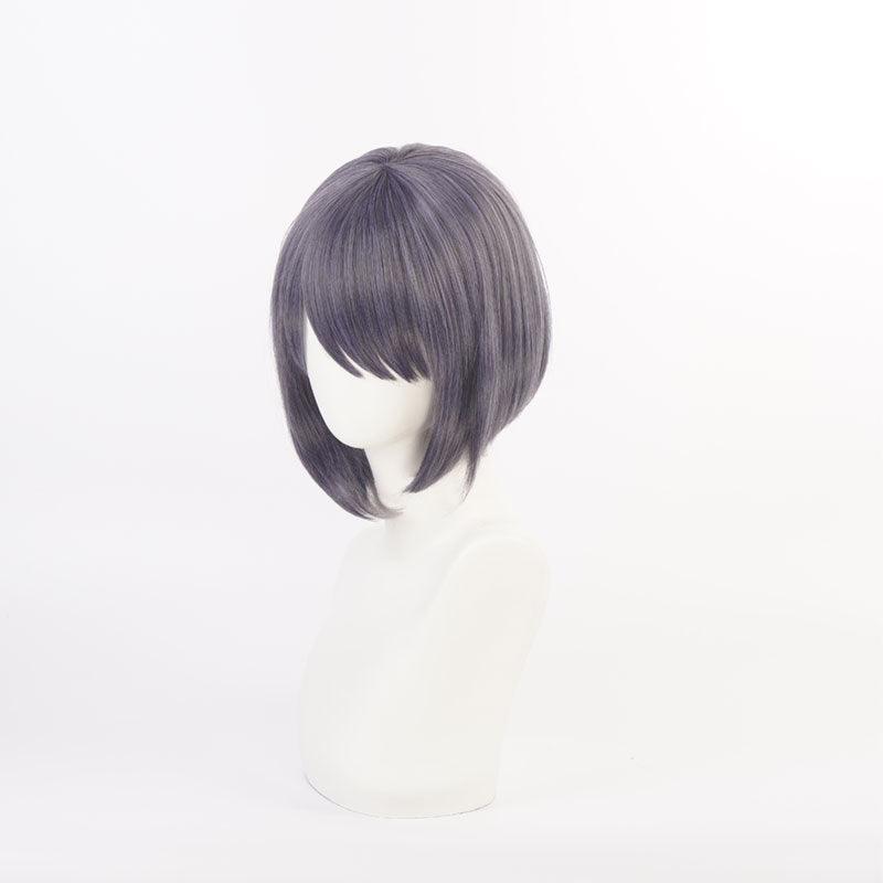 game genshin impact kujo sara blue gradient short cosplay wigs