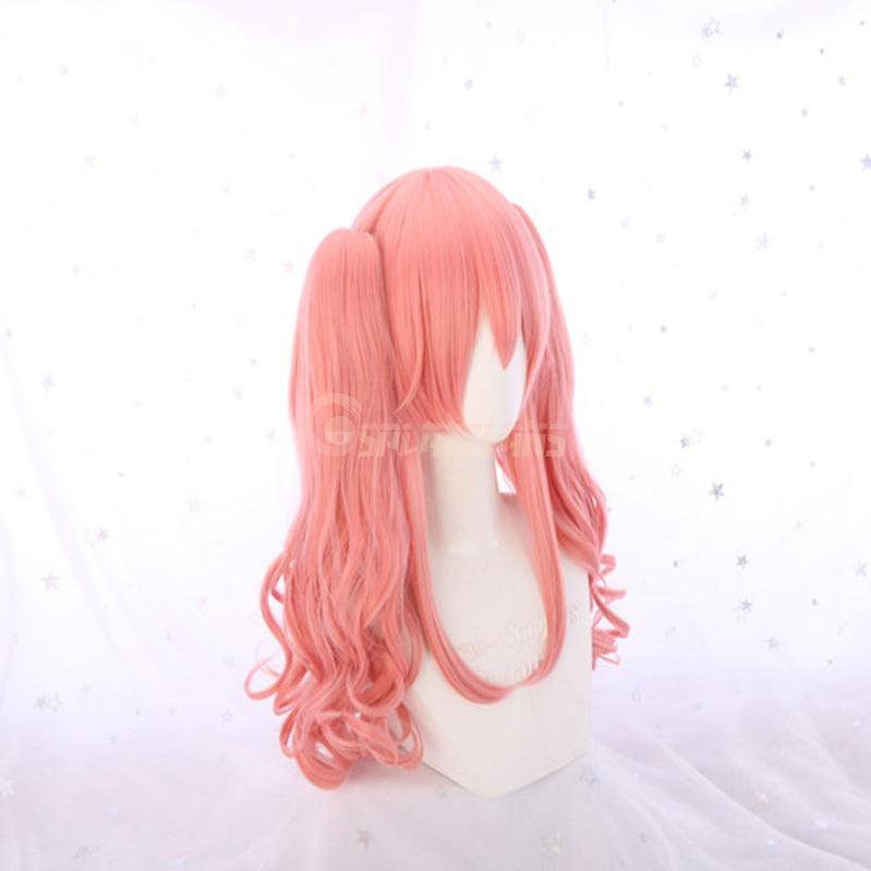anime fate grand order tamamo no mae pink curly ponytail cosplay wigs