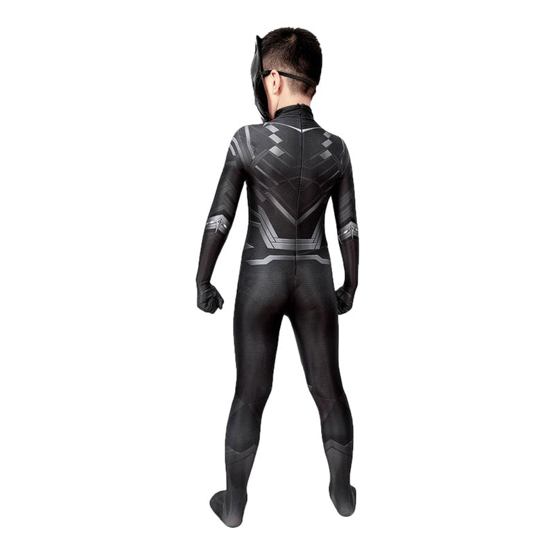 anime black panther children jumpsuit cosplay costume