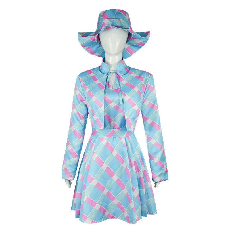 barbie movie 2023 barbie dress cosplay costumes with hat