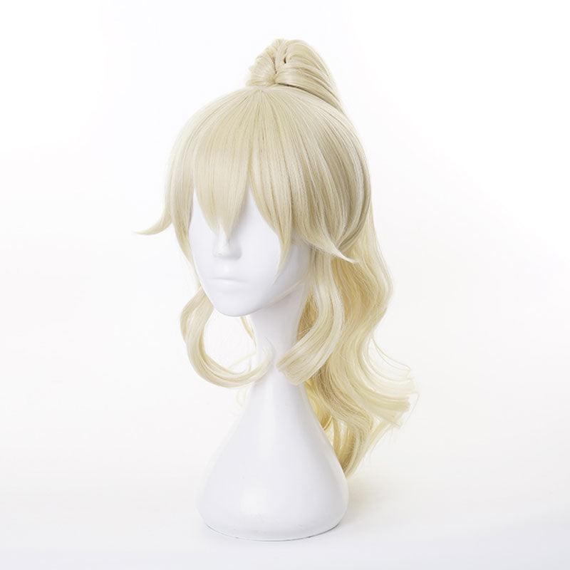 game genshin impact jean blonde ponytail cosplay wigs