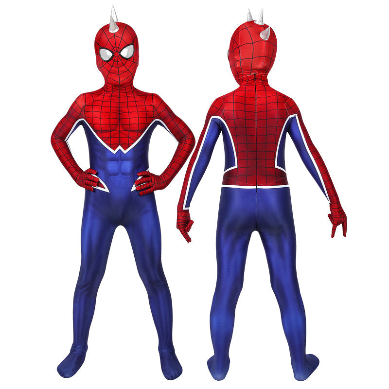 Spider Man PS4 Spider Punk Suit Kids Jumpsuit Cosplay Costumes