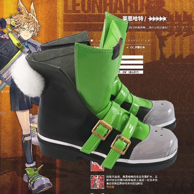 arknights leonhardt game cosplay boots shoes for carnival anime party
