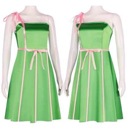 barbie movie 2023 barbie green dress cosplay costumes