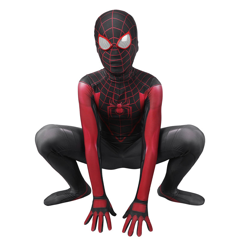 Kids Children Miles Morales Jumpsuit Outfits Cosplay Costume