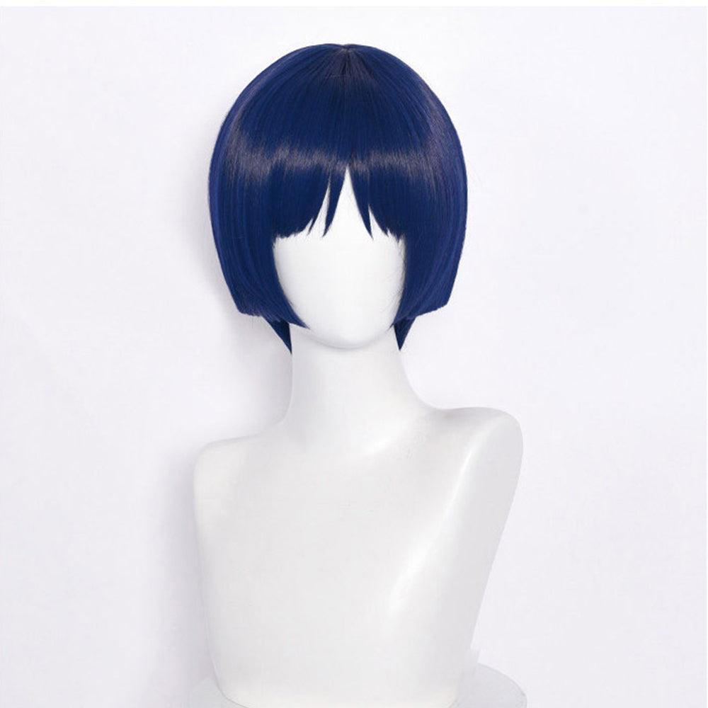 Anime Genshin Impact Fatui Kunikuzushi (Scaramouche) Purple Short Cosplay Wig 539K - coscrew