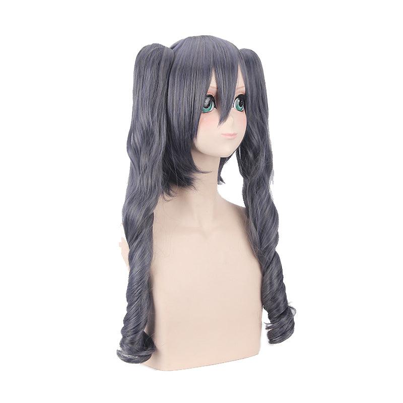 anime black butler ciel phantomhive long black and gray cosplay wigs