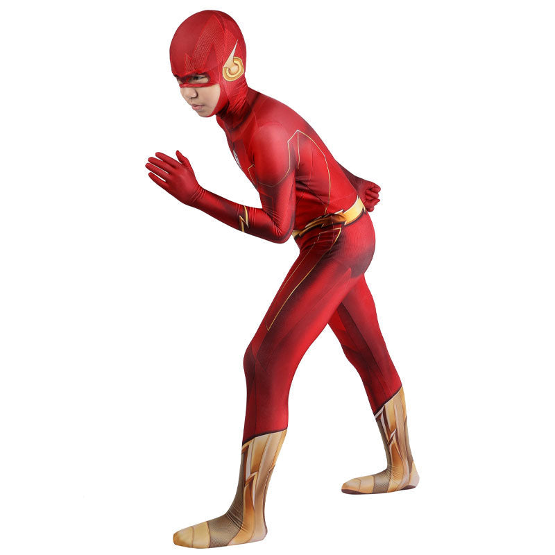 the flash season 8 barry allen kids jumpsuit cosplay costumes
