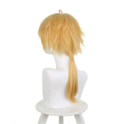 game genshin impact thoma blonde halloween cosplay wigs