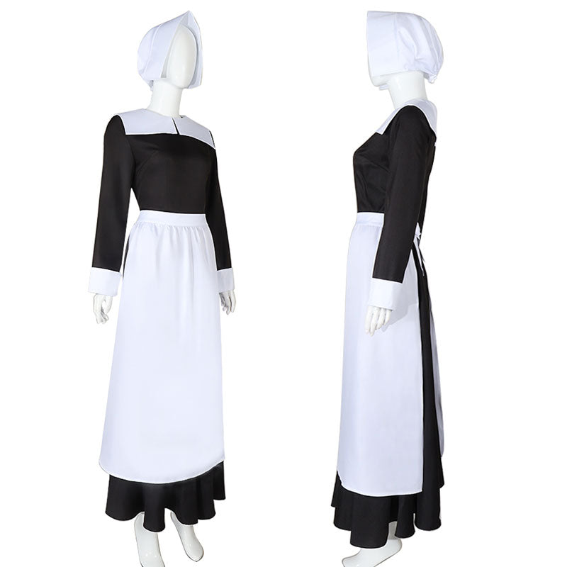 the addams family wednesday addams maid cosplay costumes