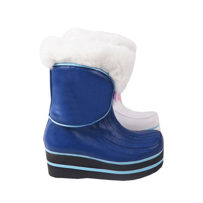 V Hatsune Miku MAGICAL MIRAI Anime Blue and White Cosplay Boots Shoes - coscrew