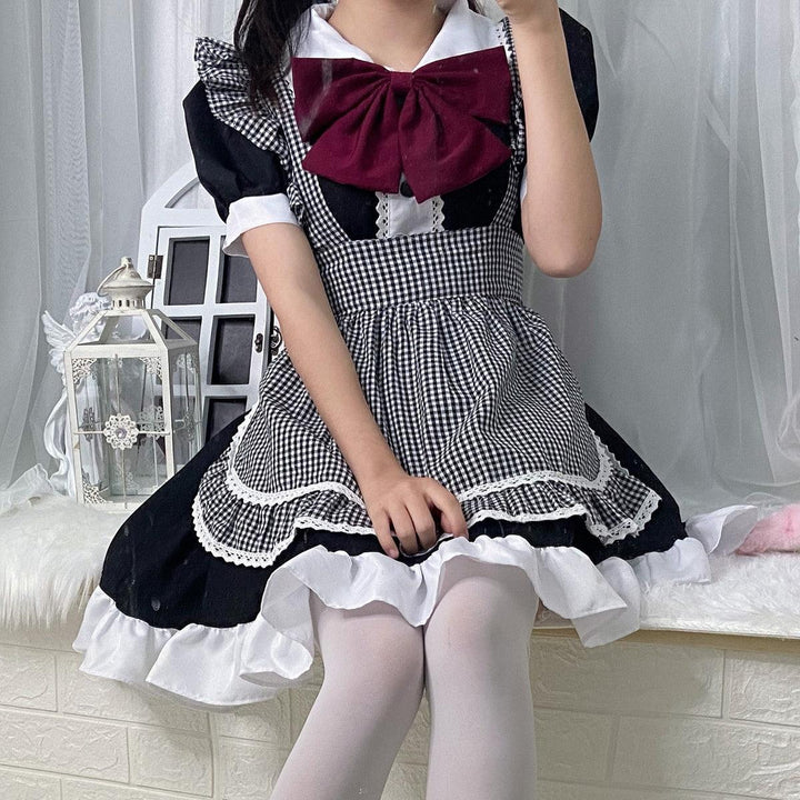 Coffee Shop Waiter Anime Maid Outfit Lolita Dress Japanese Cute Fancy Cosplay Costume