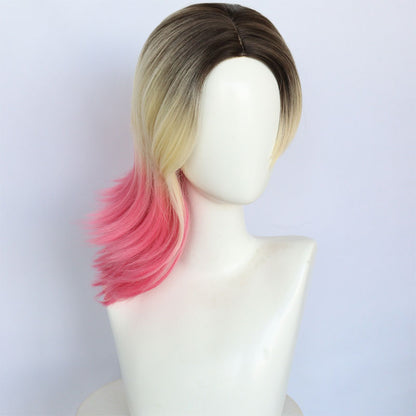 spider man across the spider verse gwen stacy deeppink gradient cosplay wigs