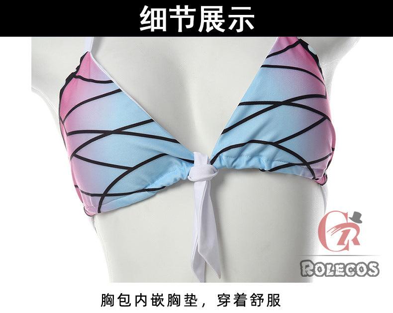 anime demon slayer kimetsu no yaiba kochou shinobu swimsuit cosplay costumes 3