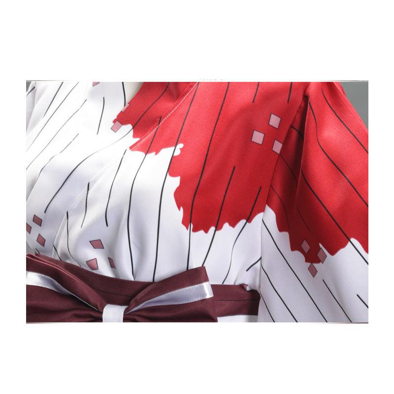 anime demon slayer kimetsu no yaiba nezuko kamado halloween blood splatter kimono cosplay costume