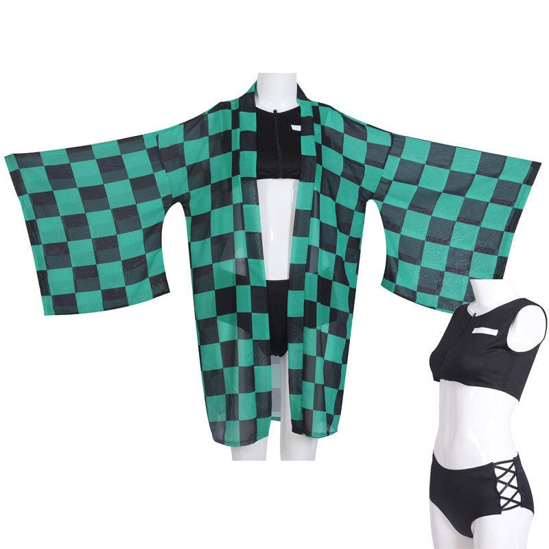 anime demon slayer kimetsu no yaiba tanjirou kamado swimsuit cosplay costumes 1