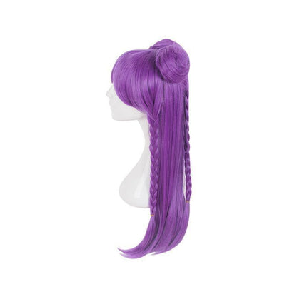 LOL KDA Skin Kaisa 65cm Long Straight Purple Cosplay Wigs